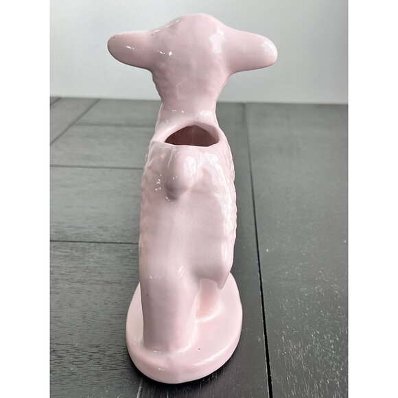 Haeger Pottery Pink baby Lamb Planter Mid Century Vintage Nursey Decor Baby Room - Picture 7 of 10